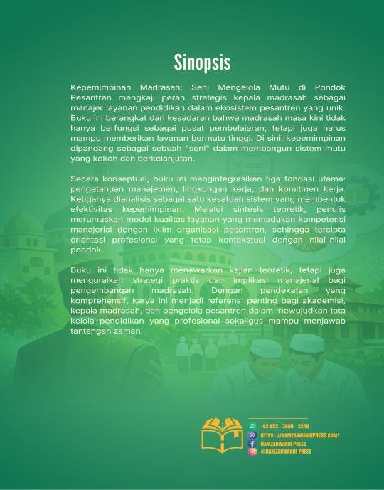 Kepemimpinan Madrasah: Manajemen Mutu Pendidikan di Lingkungan Pesantren